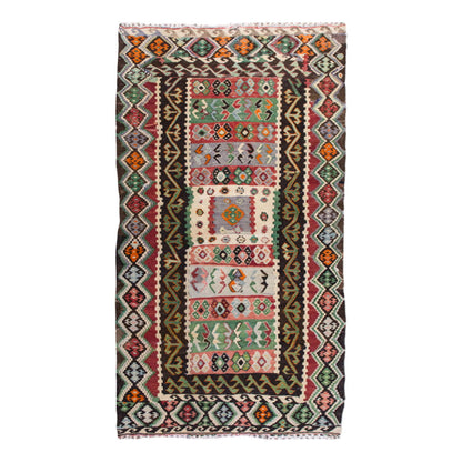 Vintage Turkish Rug, 3.3 x 5.4 ft, 100 x 164 cm