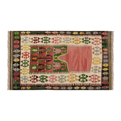 Vintage Turkish Rug, 3.3 x 5.4 ft Rug, 100 x 164 cm