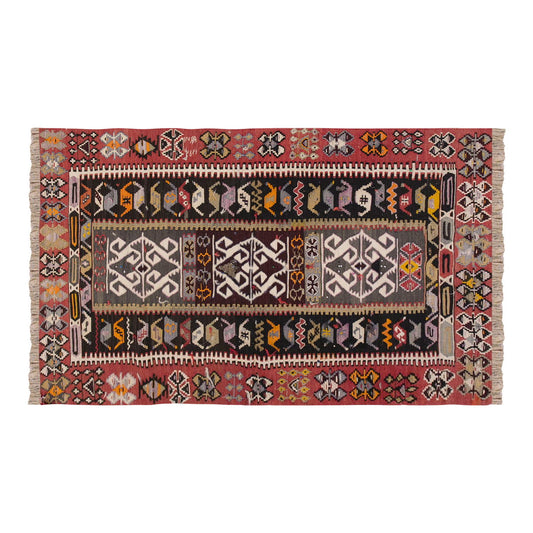 Vintage Turkish Rug, 3.3 x 5.5 ft Rug, 101 x 167 cm