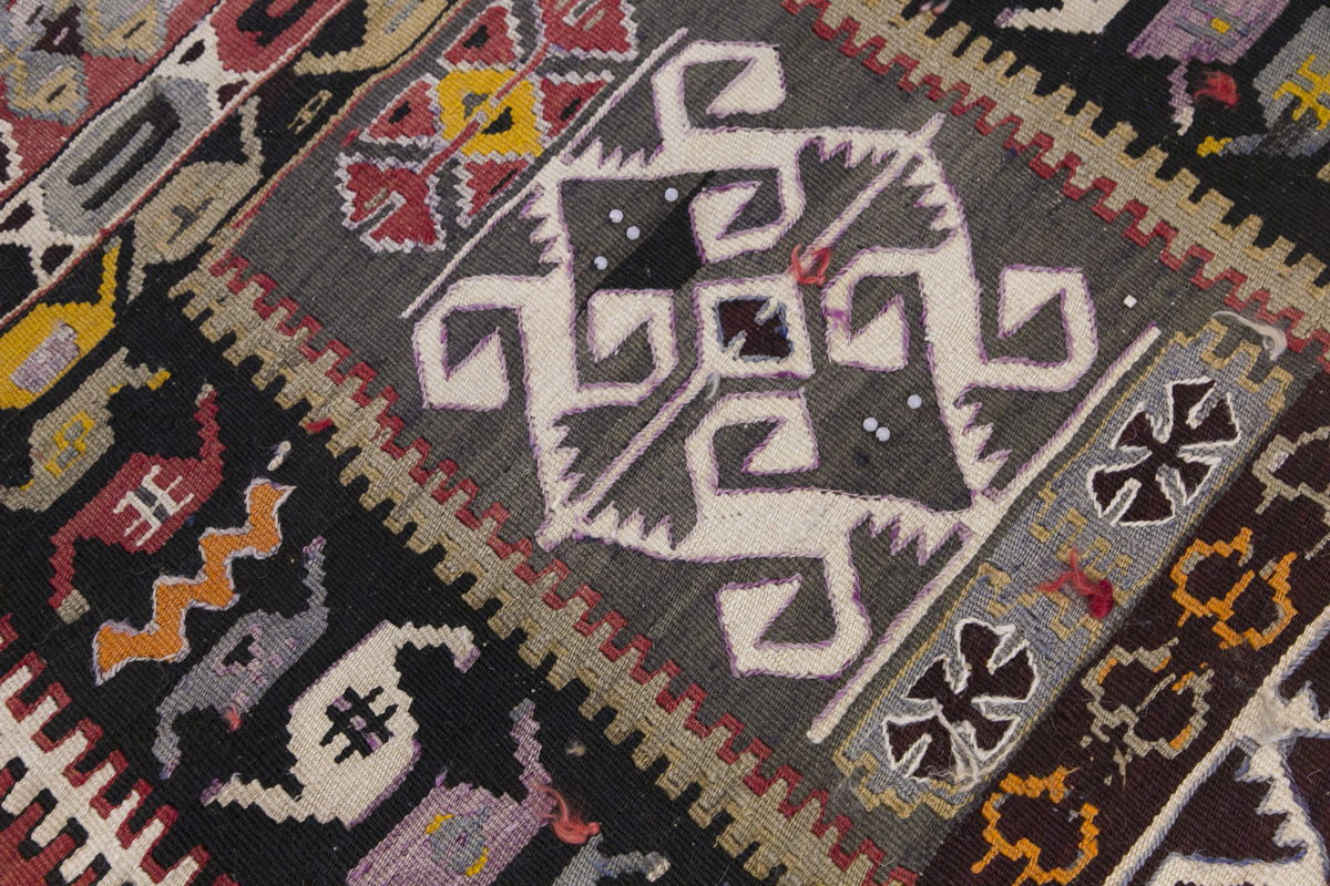 Vintage Turkish Rug, 3.3 x 5.5 ft Rug, 101 x 167 cm