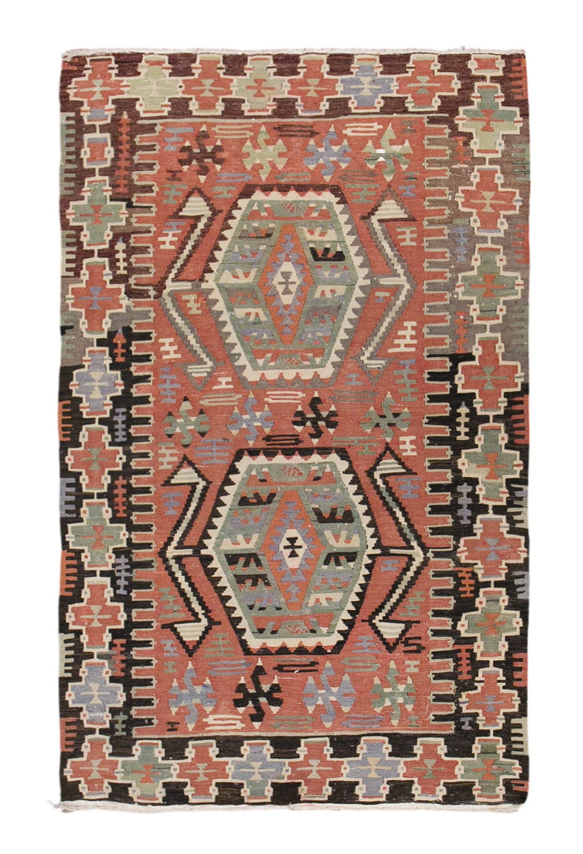 Vintage Turkish Rug, 3.3 x 5.7 ft, 100 x 172 cm
