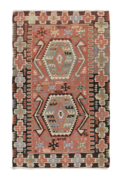 Vintage Turkish Rug, 3.3 x 5.7 ft, 100 x 172 cm