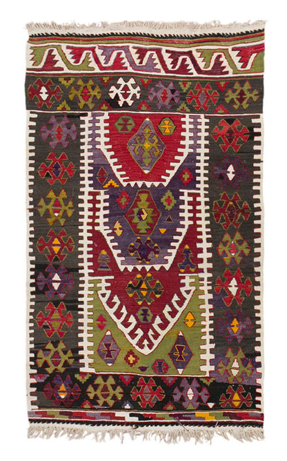Vintage Turkish Rug, 3.3 x 5 ft, 100 x 154 cm