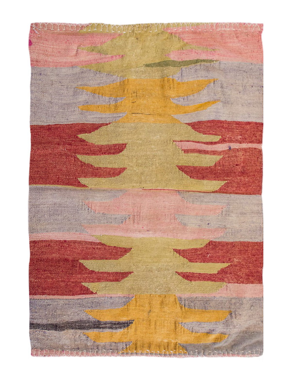 Vintage Turkish Rug, 3.4 x 3 ft Rug, 93 x 103 cm