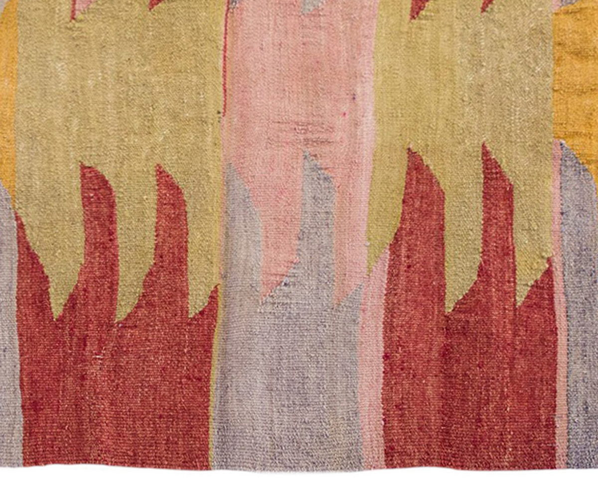 Vintage Turkish Rug, 3.4 x 3 ft Rug, 93 x 103 cm