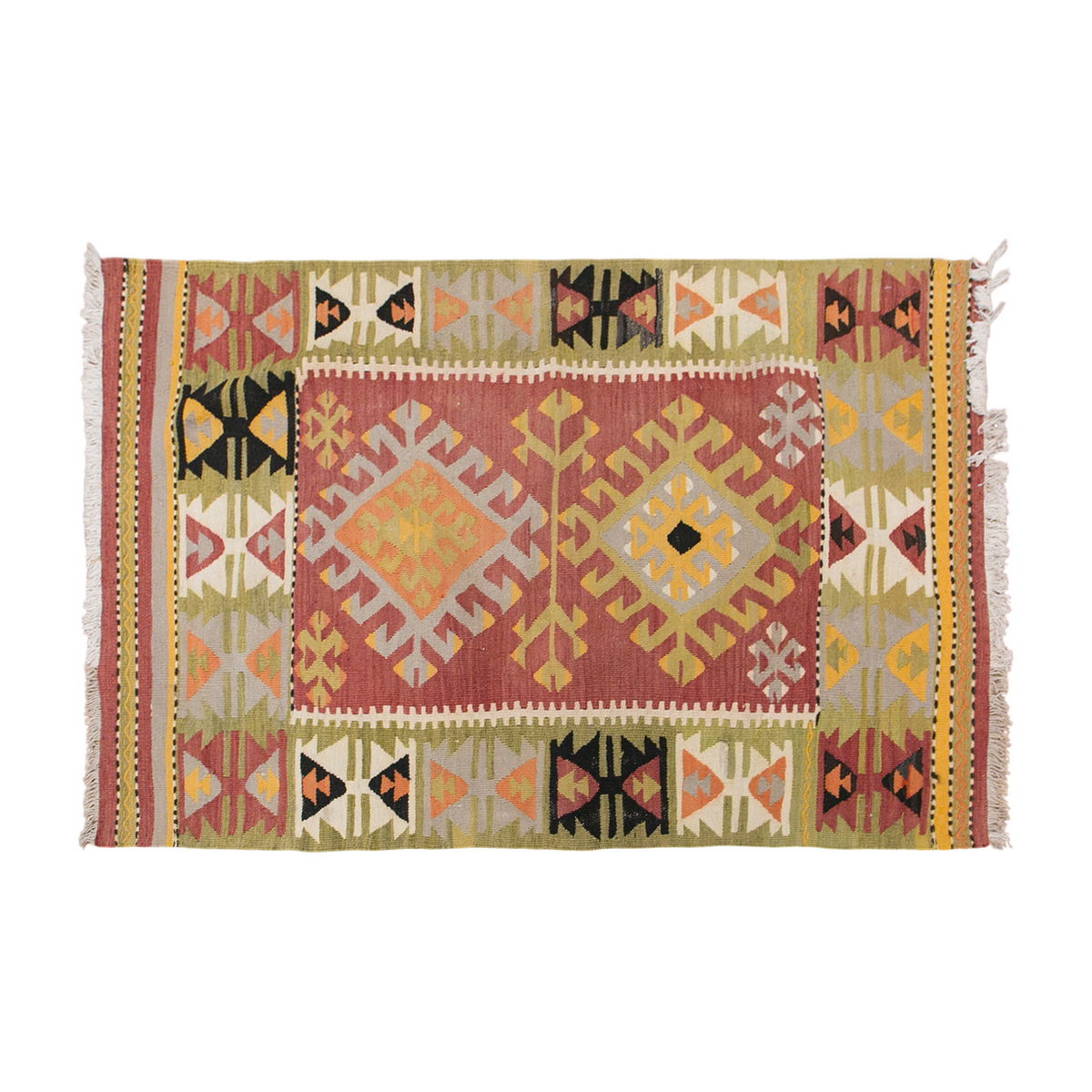 Vintage Turkish Rug, 3.4 x 4.10 ft, 102 x 148 cm