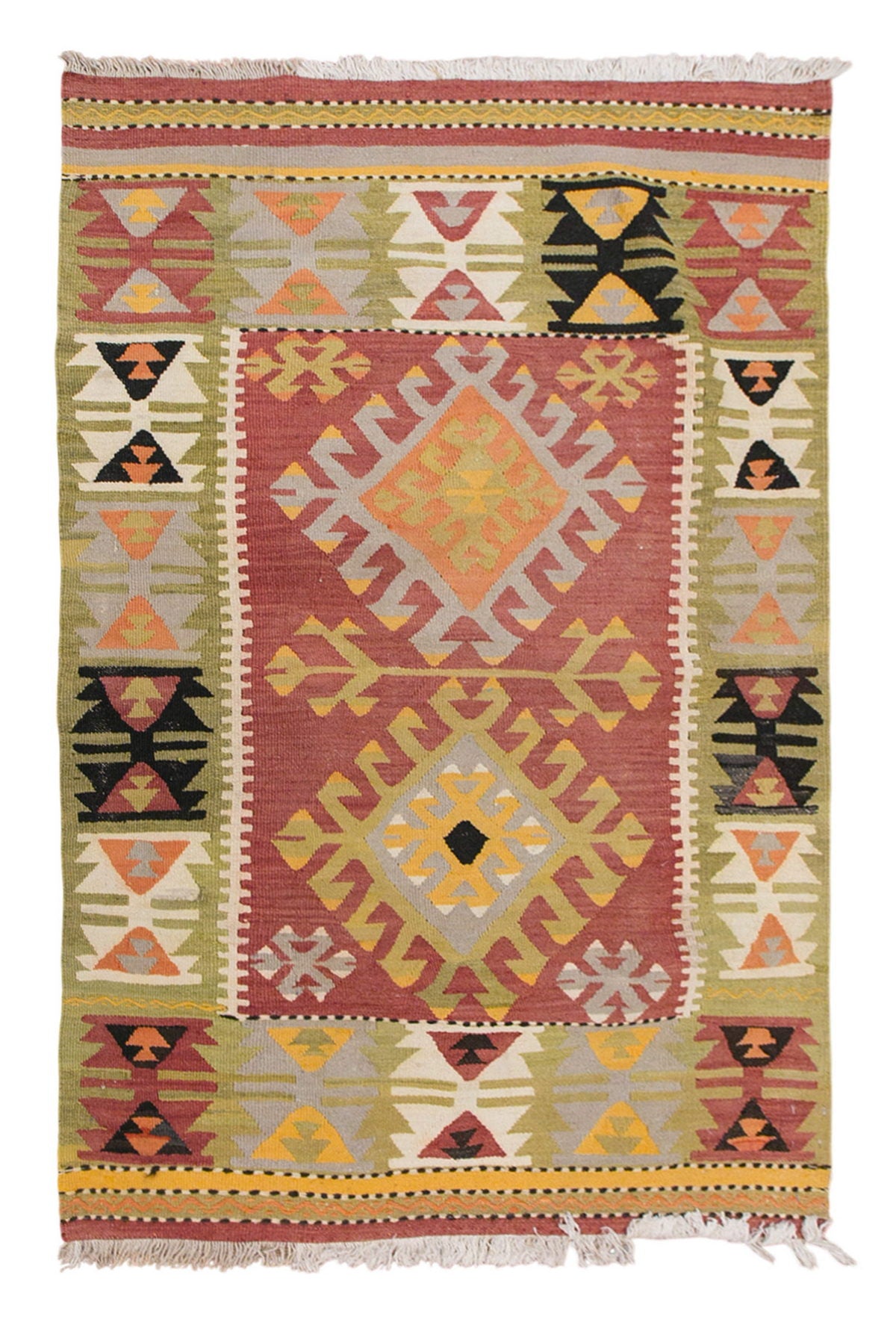 Vintage Turkish Rug, 3.4 x 4.10 ft, 102 x 148 cm