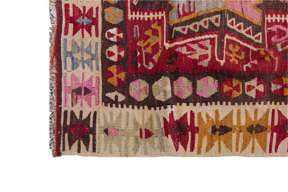 Vintage Turkish Rug, 3.4 x 4.10 ft Rug, 102 x 148 cm