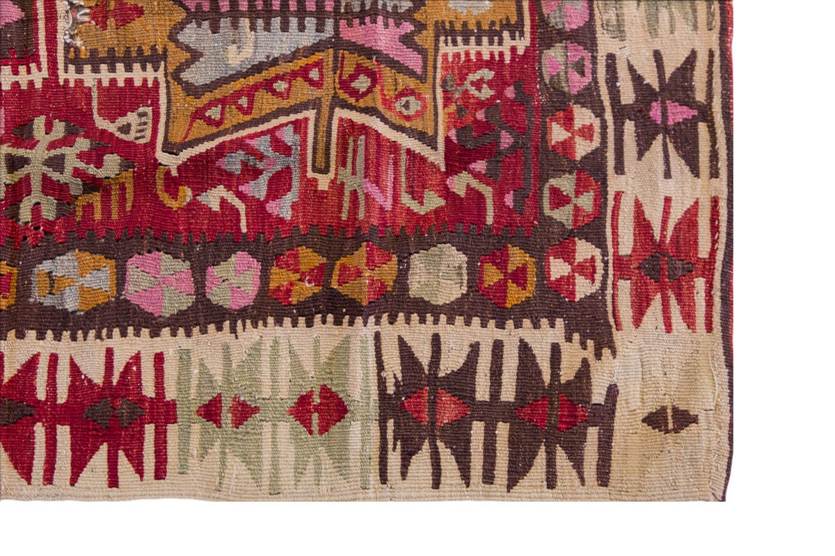 Vintage Turkish Rug, 3.4 x 4.10 ft Rug, 102 x 148 cm