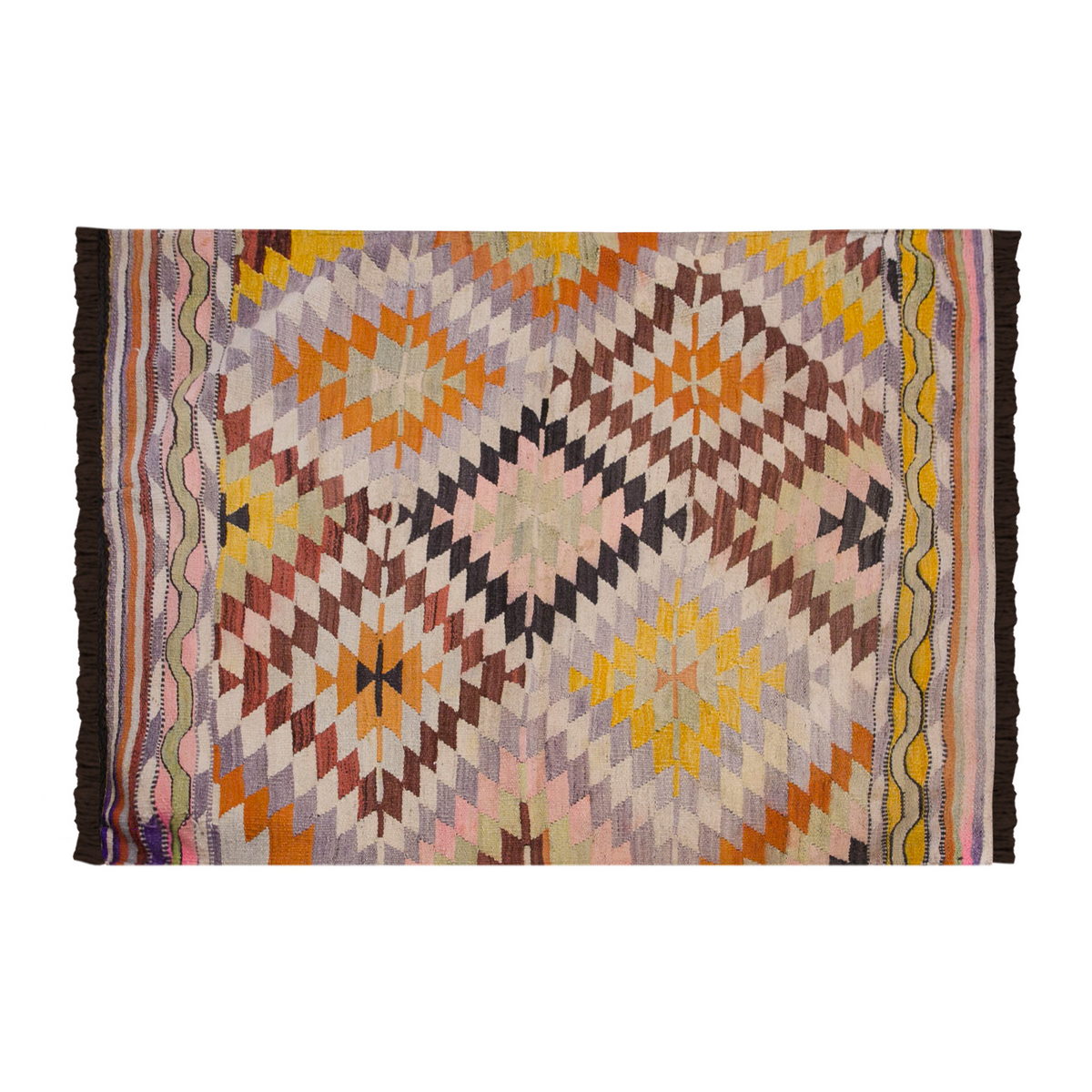Vintage Turkish Rug, 3.4 x 4.3 ft Rug, 103 x 130 cm