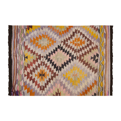 Vintage Turkish Rug, 3.4 x 4.3 ft Rug, 103 x 130 cm