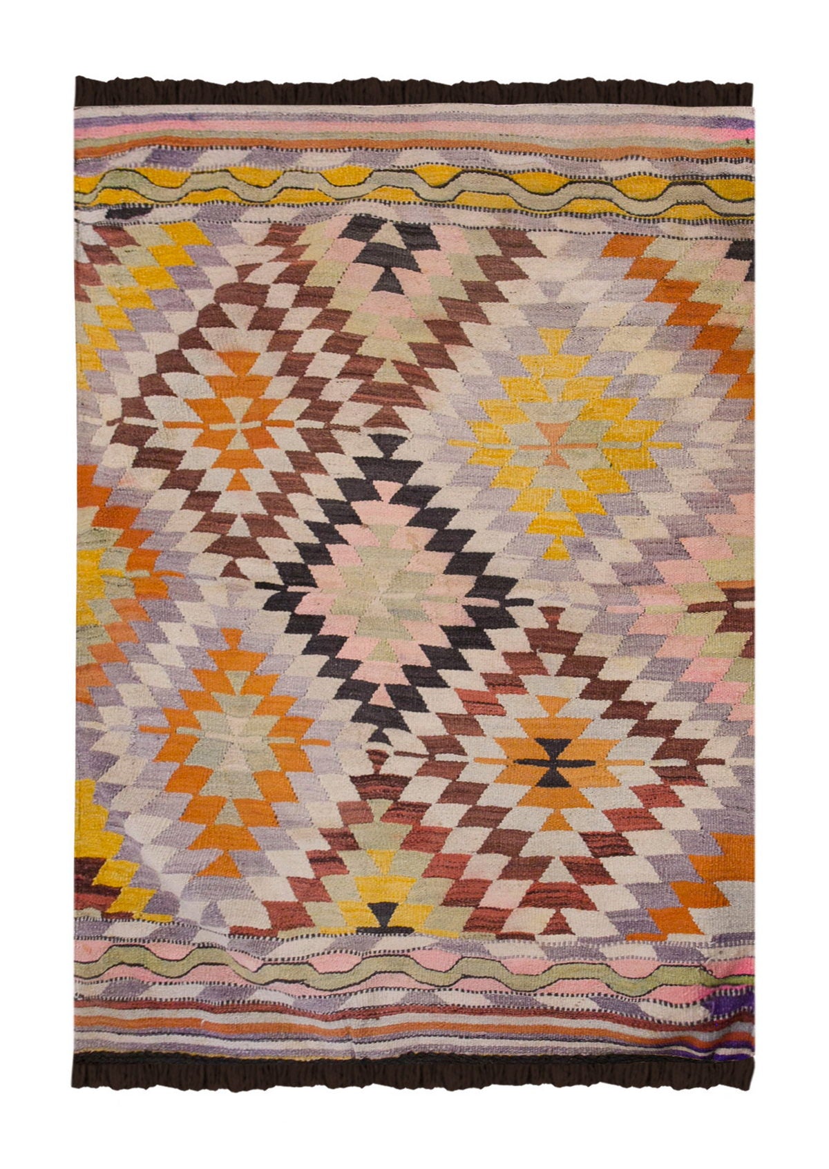 Vintage Turkish Rug, 3.4 x 4.3 ft Rug, 103 x 130 cm
