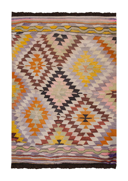 Vintage Turkish Rug, 3.4 x 4.3 ft Rug, 103 x 130 cm