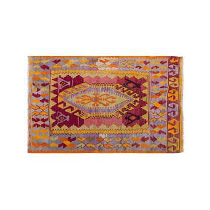 Vintage Turkish Rug, 3.4 x 4.5 ft, 102 x 137 cm