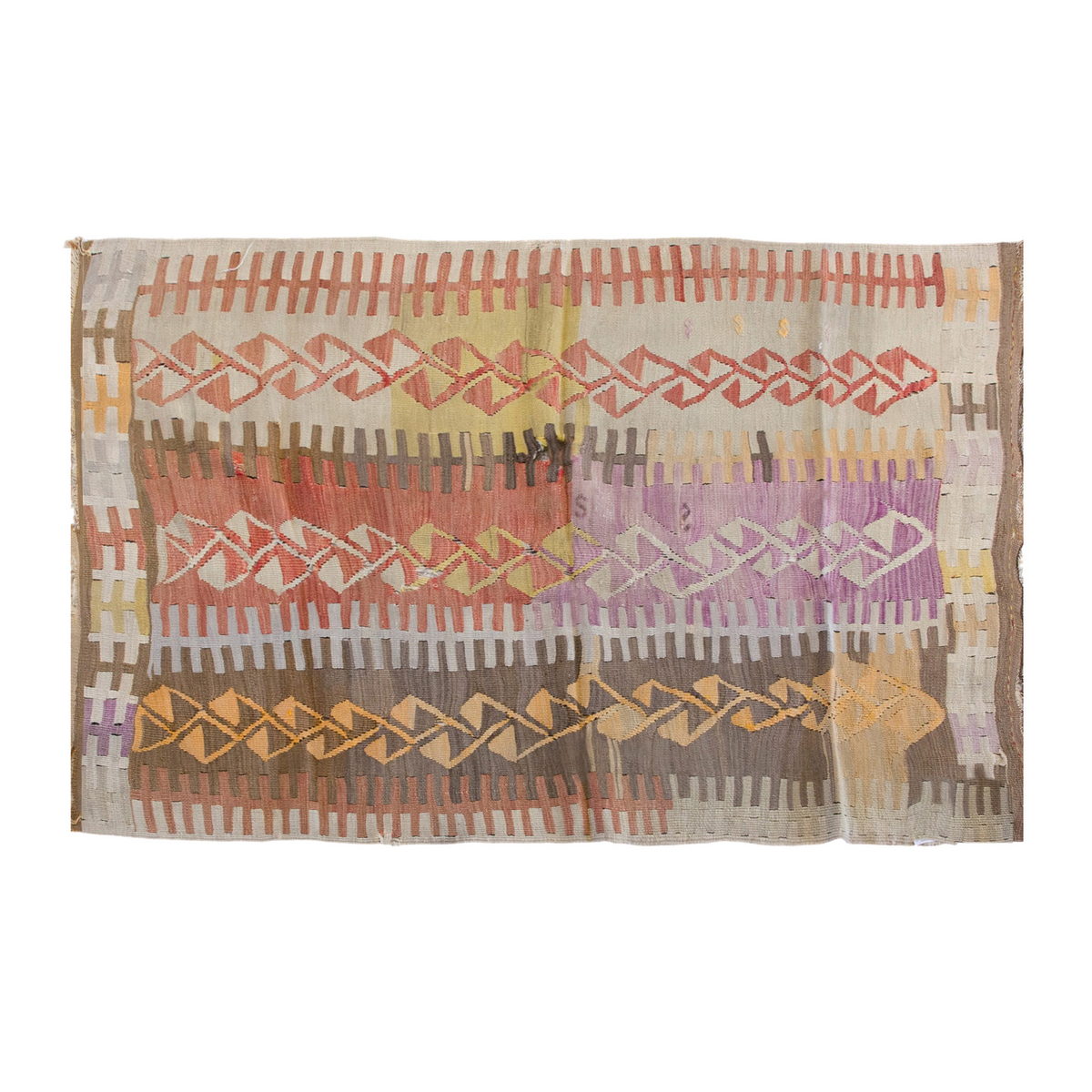 Vintage Turkish Rug, 3.4 x 4.7 ft, 102 x 140 cm