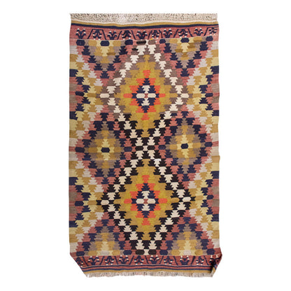 Vintage Turkish Rug, 3.4 x 4.7 ft, 102 x 140 cm