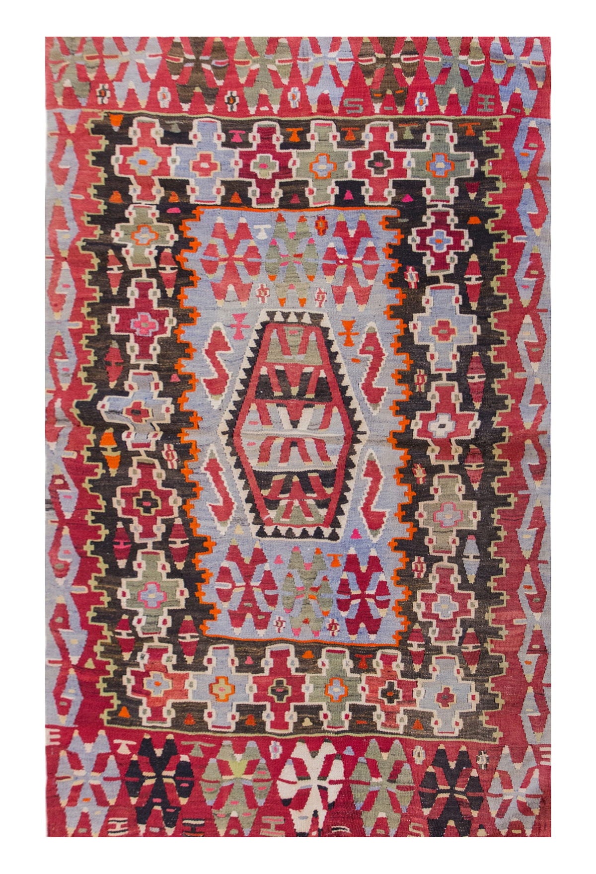 Vintage Turkish Rug, 3.4 x 4.7 ft Rug, 102 x 140 cm