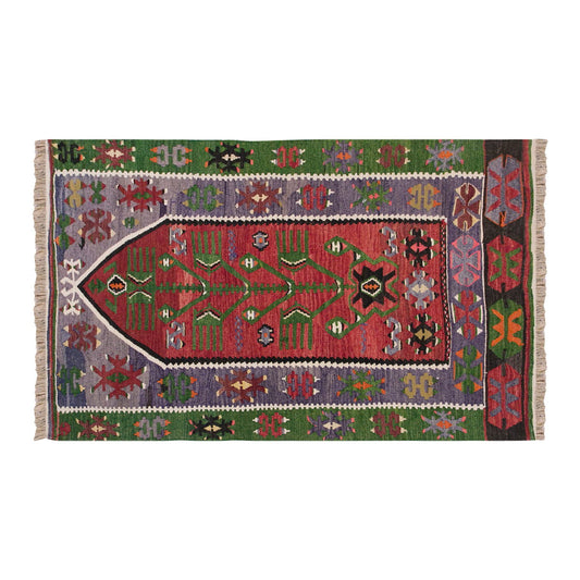 Vintage Turkish Rug, 3.4 x 4.7 ft Rug, 103 x 140 cm