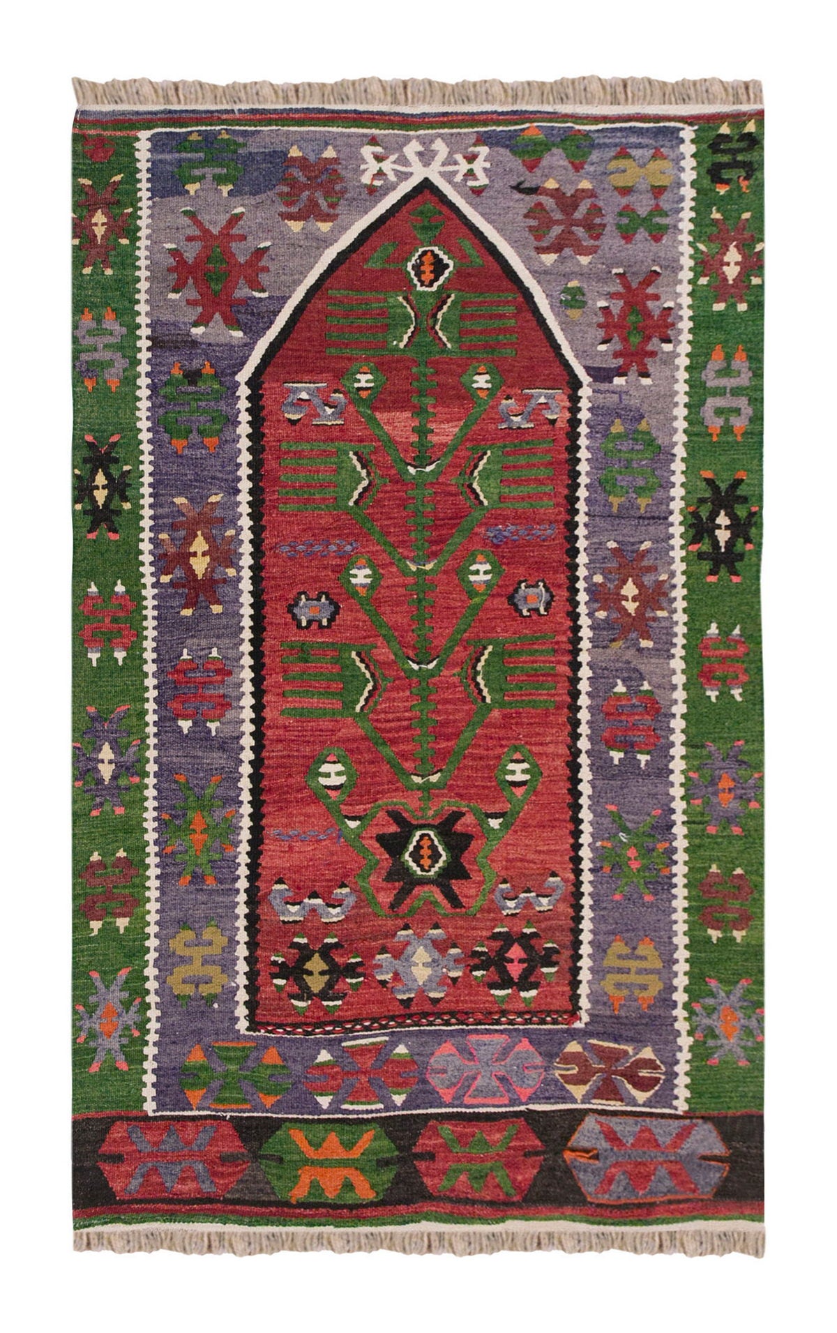 Vintage Turkish Rug, 3.4 x 4.7 ft Rug, 103 x 140 cm