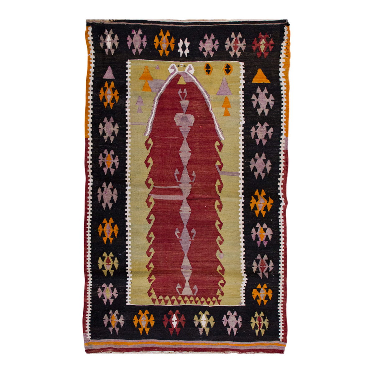 Vintage Turkish Rug, 3.4 x 5 ft Rug, 102 x 154 cm