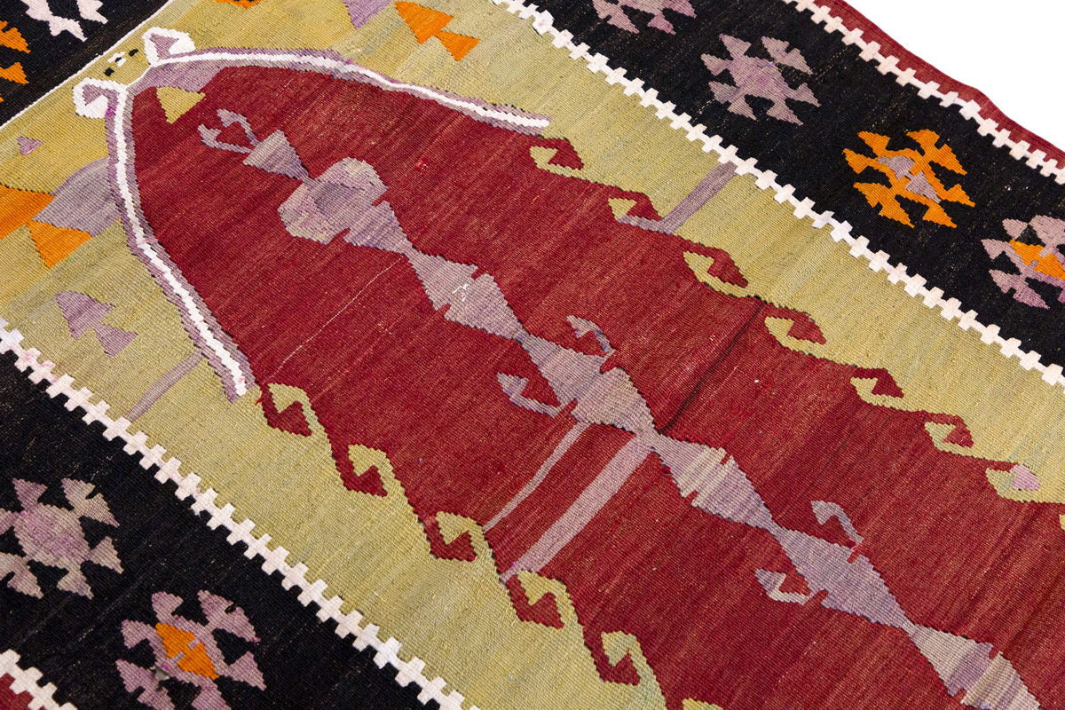 Vintage Turkish Rug, 3.4 x 5 ft Rug, 102 x 154 cm