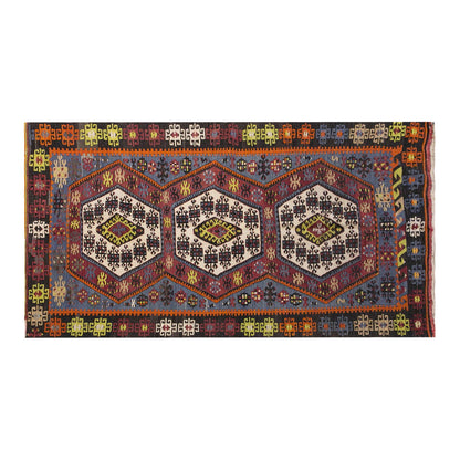Vintage Turkish Rug, 3.4 x 6.2 ft, 103 x 188 cm