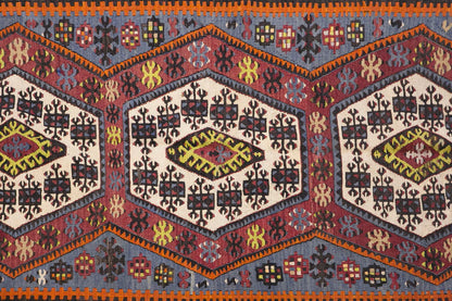 Vintage Turkish Rug, 3.4 x 6.2 ft, 103 x 188 cm