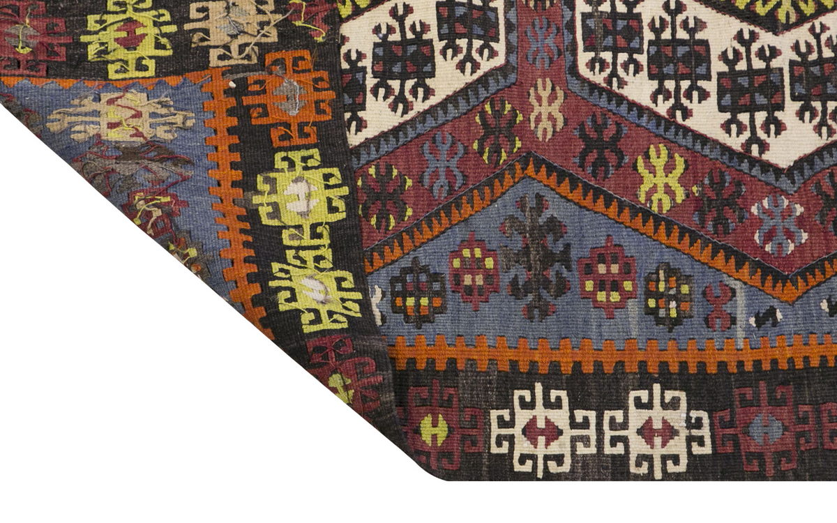 Vintage Turkish Rug, 3.4 x 6.2 ft, 103 x 188 cm