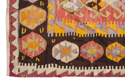 Vintage Turkish Rug, 3.4 x 6.6 ft Rug, 103 x 200 cm