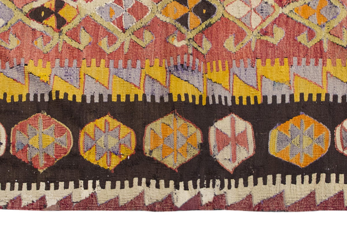 Vintage Turkish Rug, 3.4 x 6.6 ft Rug, 103 x 200 cm
