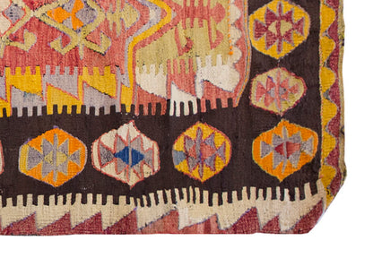 Vintage Turkish Rug, 3.4 x 6.6 ft Rug, 103 x 200 cm