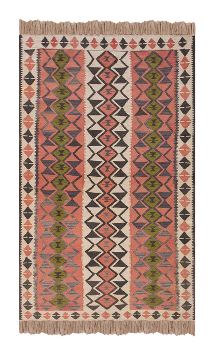 Vintage Turkish Rug, 3.4 x 6.8 ft Rug, 103 x 204 cm