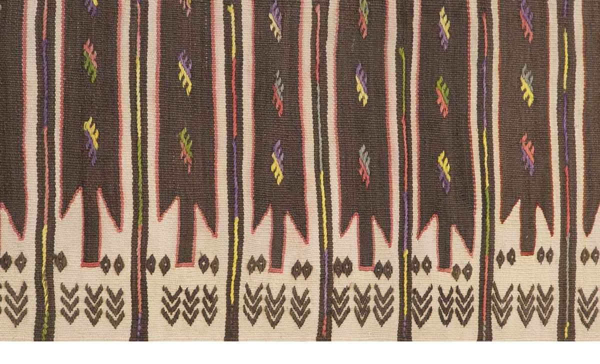 Vintage Turkish Rug, 3.4 x 7.10 ft Rug, 103 x 241 cm