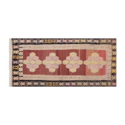 Vintage Turkish Rug, 3.4 x 7.7 ft Rug, 103 x 232 cm