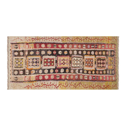 Vintage Turkish Rug, 3.4 x 8.4 ft Rug, 103 x 254 cm