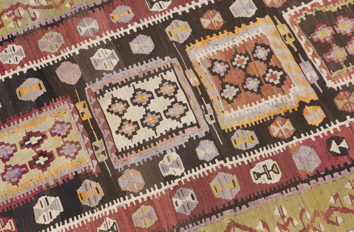 Vintage Turkish Rug, 3.4 x 8.4 ft Rug, 103 x 254 cm