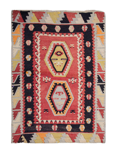 Vintage Turkish Rug, 3.5 x 2.6 ft Rug, 106 x 78 cm