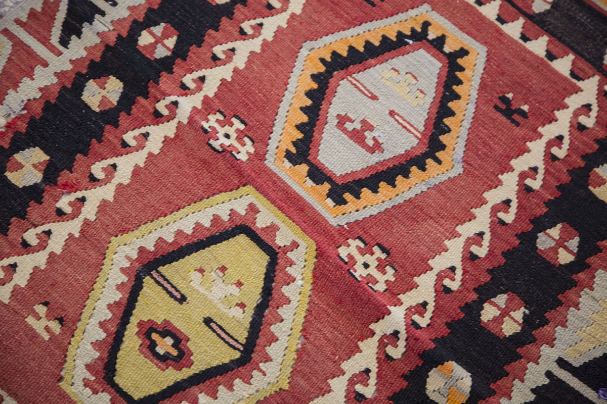 Vintage Turkish Rug, 3.5 x 2.6 ft Rug, 106 x 78 cm