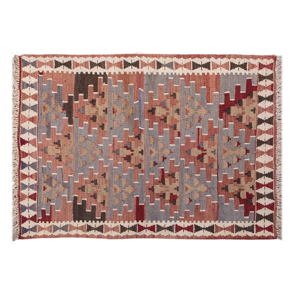 Vintage Turkish Rug, 3.5 x 2.9 ft Rug, 105 x 85 cm