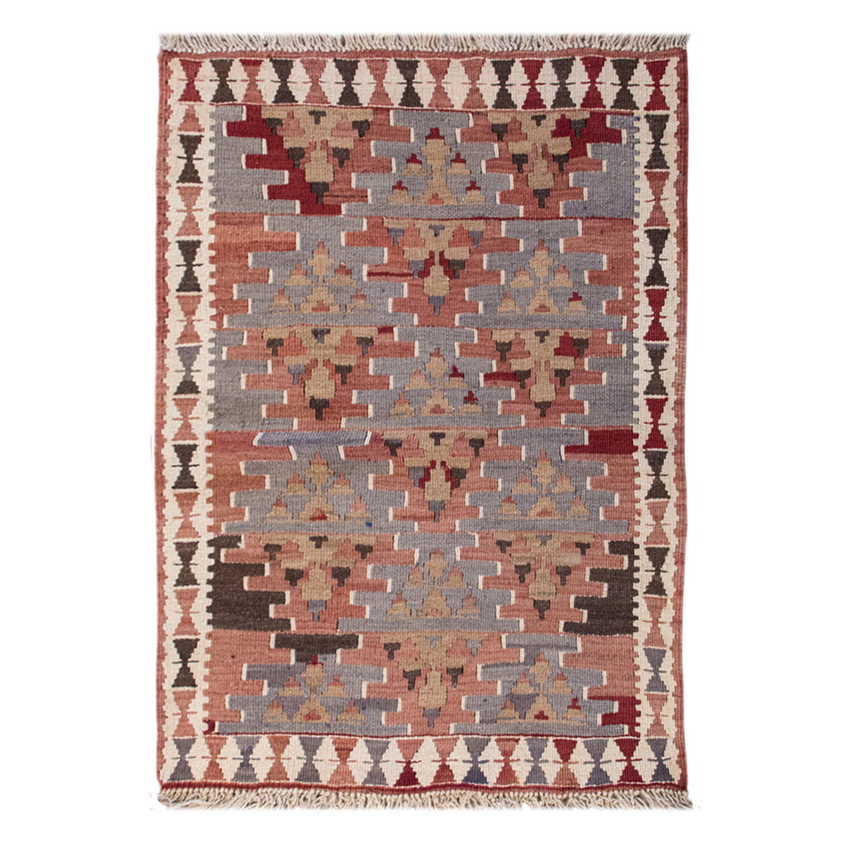 Vintage Turkish Rug, 3.5 x 2.9 ft Rug, 105 x 85 cm