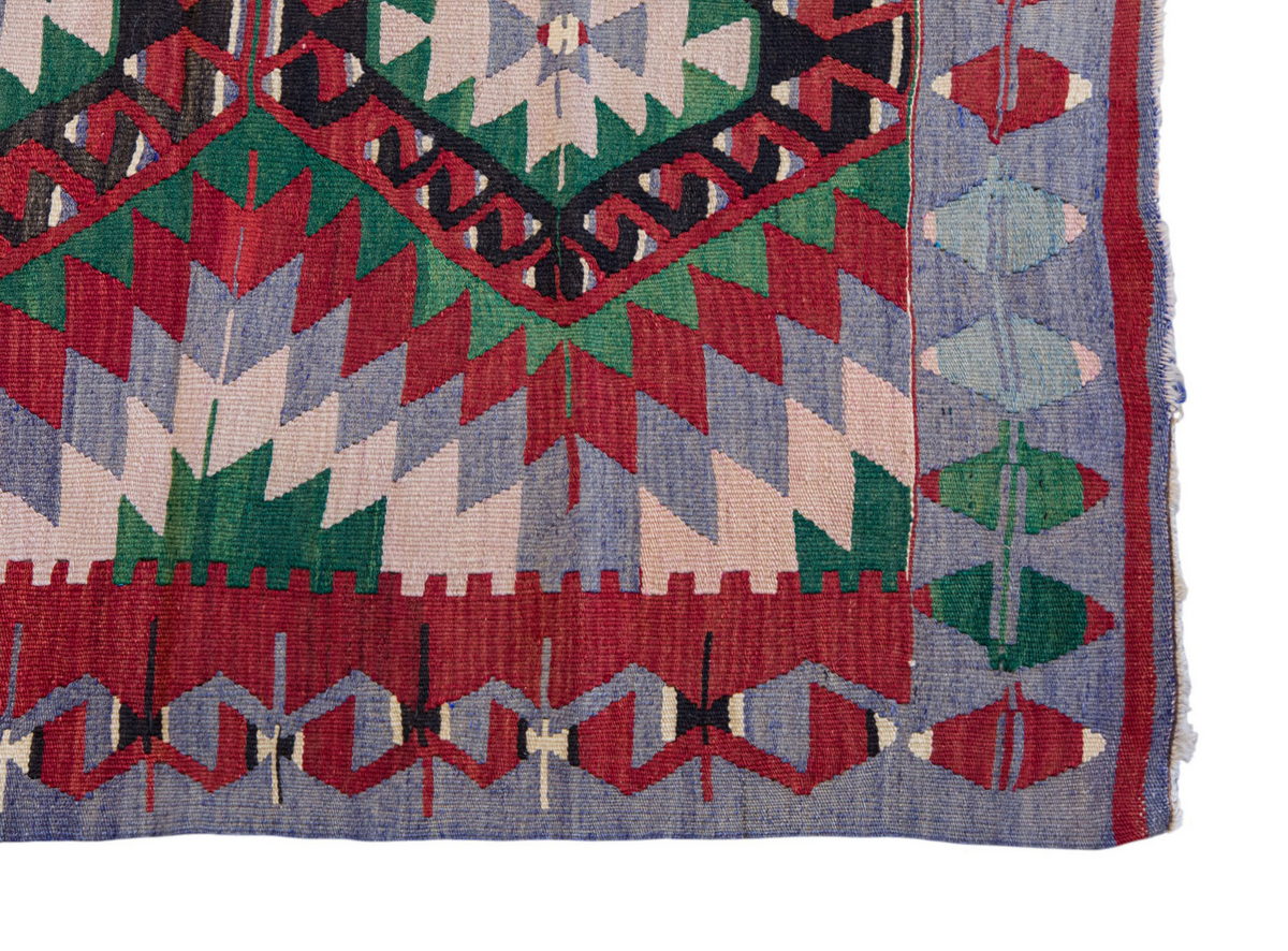 Vintage Turkish Rug, 3.5 x 3.6 ft Rug, 106 x 108 cm