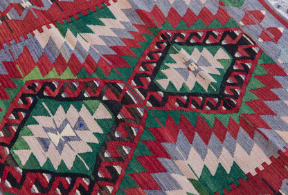 Vintage Turkish Rug, 3.5 x 3.6 ft Rug, 106 x 108 cm