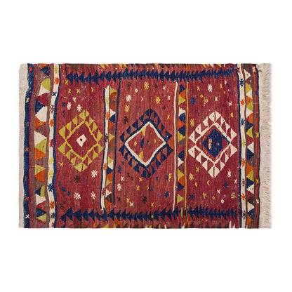 Vintage Turkish Rug, 3.5 x 4.2 ft Rug, 105 x 127 cm