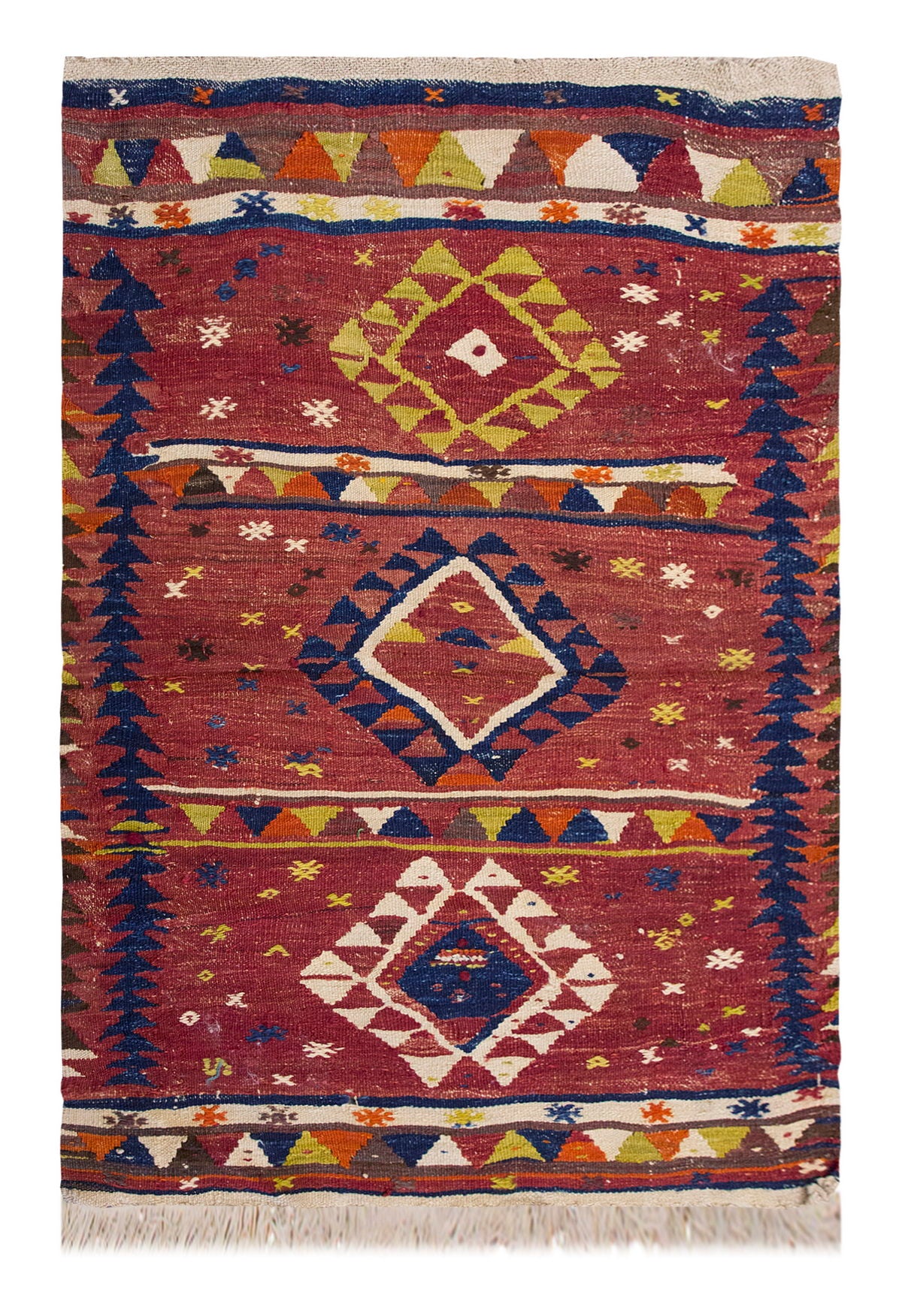 Vintage Turkish Rug, 3.5 x 4.2 ft Rug, 105 x 127 cm