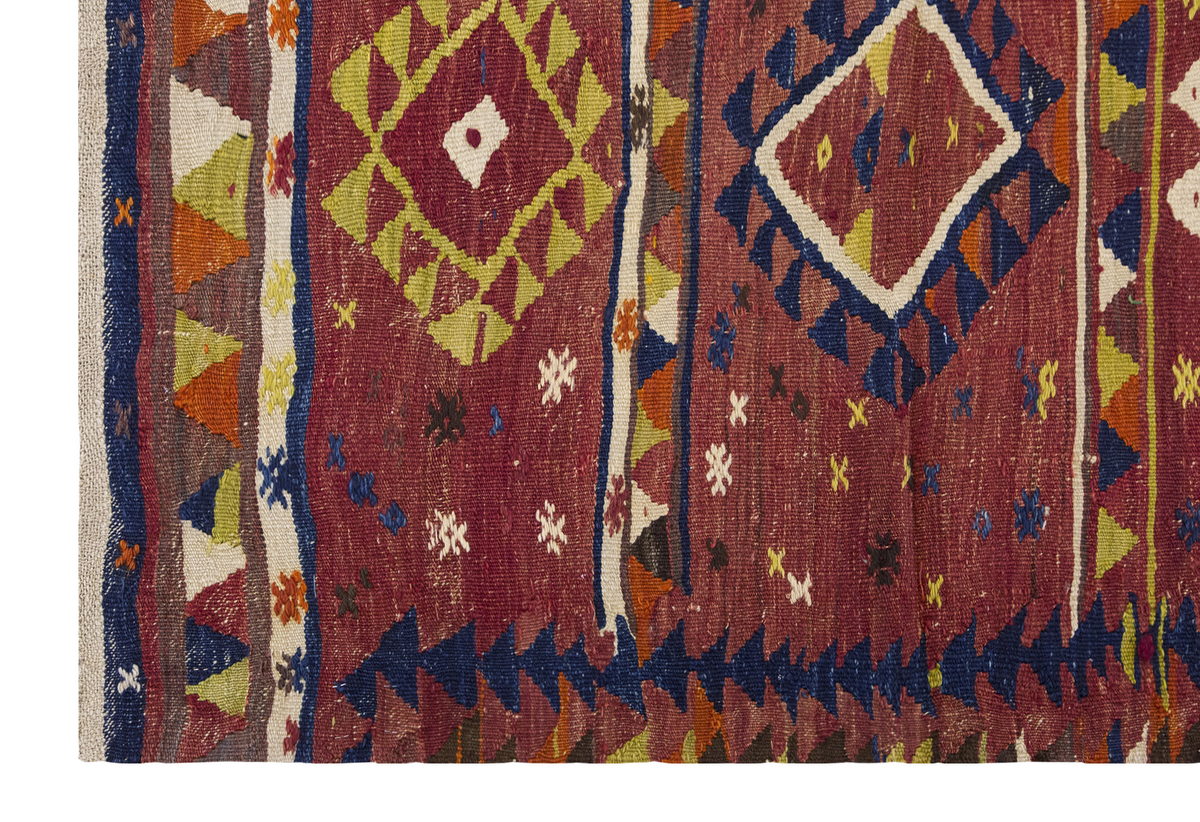 Vintage Turkish Rug, 3.5 x 4.2 ft Rug, 105 x 127 cm