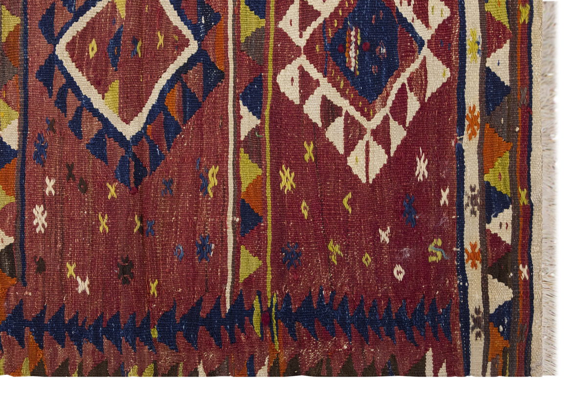 Vintage Turkish Rug, 3.5 x 4.2 ft Rug, 105 x 127 cm