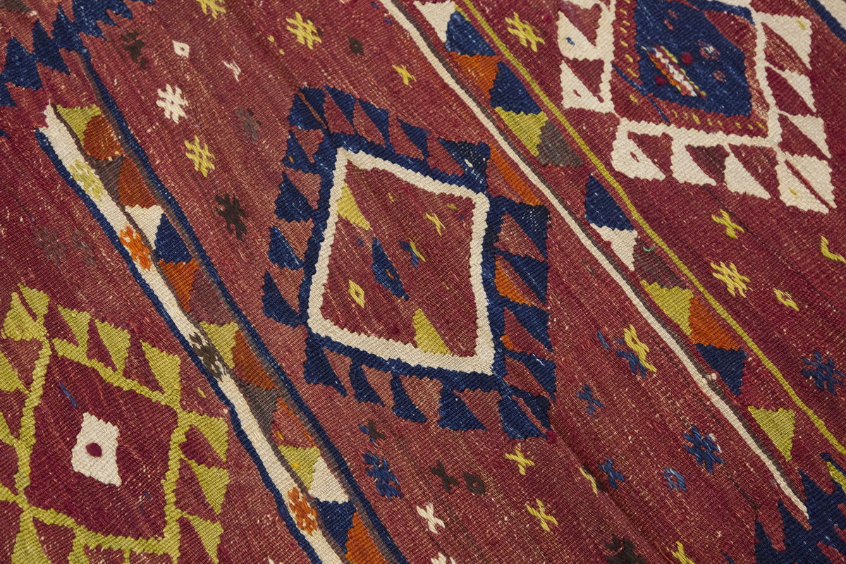 Vintage Turkish Rug, 3.5 x 4.2 ft Rug, 105 x 127 cm