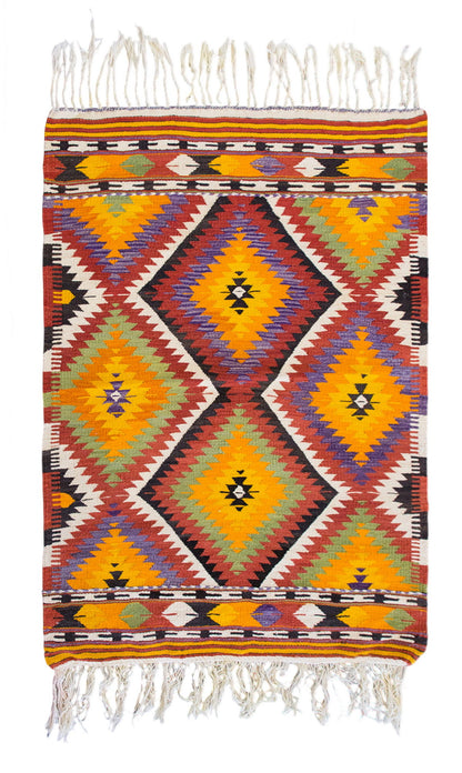 Vintage Turkish Rug, 3.5 x 4.8 ft Rug, 105 x 143 cm