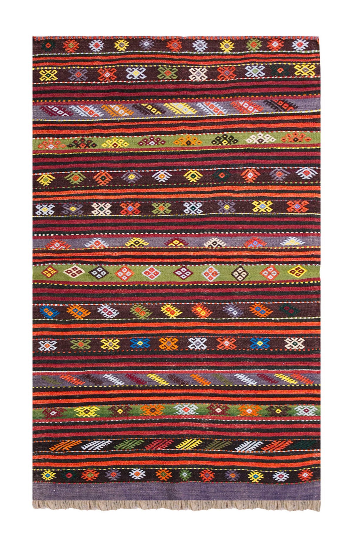 Vintage Turkish Rug, 3.5 x 5.1 ft Rug, 105 x 157 cm