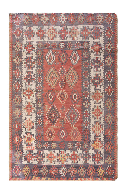 Vintage Turkish Rug, 3.5 x 5.3 ft Rug, 106 x 162 cm